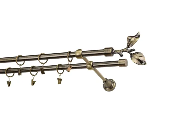 Garniže 16x16mm - dvojradové - LIST ROSE - antik