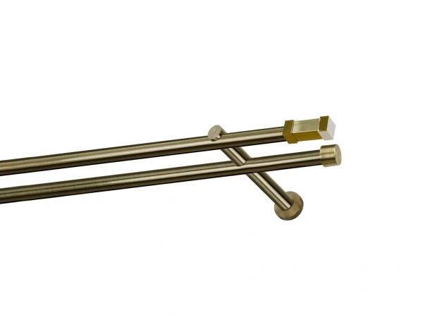 Garniža 19x19mm - drážková tyč - 2rady - QUADRO - antik 1