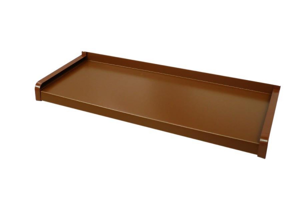 Külső alumínium hajlított ablakpárkány - RAL 8003 barna