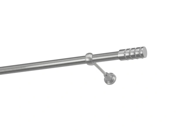 Egysoros 25mm karnis - CYLINDER CRYSTAL - satin 1