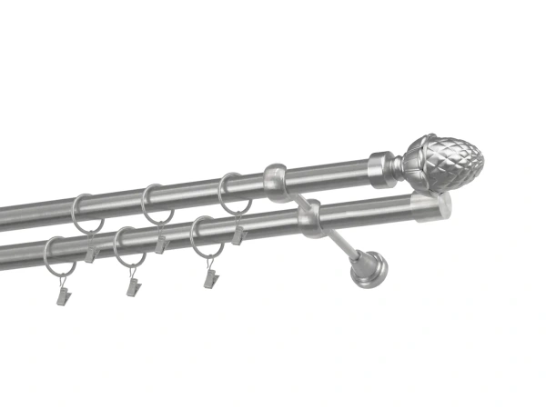 Kétsoros 25x25mm karnis - MAKK - satin