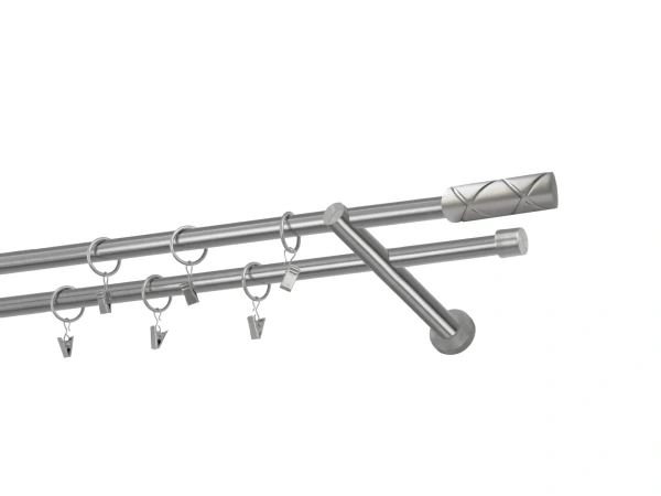 Kétsoros 16x16mm karnis - COKOL - satin