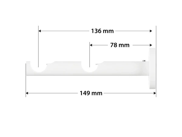 Garniža 19x19mm obyčajná tyč - 2rady - GUĽA CRYSTAL - čierno biela 3