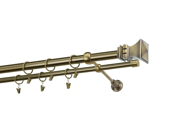 Kétsoros 25x16mm karnis - TORONY - antik