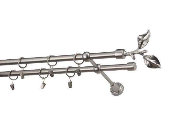 Garniže 16x16mm - dvojradové - LIST ROSE - satin