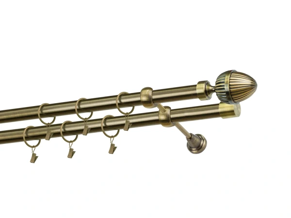 Kétsoros 25x25mm karnis - ODEON - antik