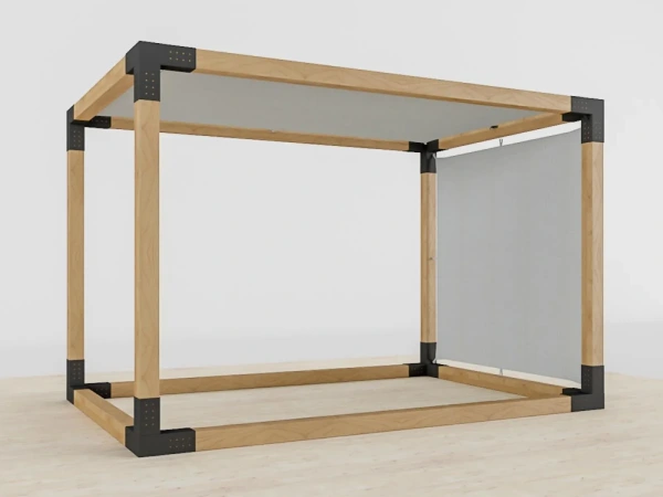 VEGAS Pergola- szabadon álló, alsó peremmel - 1 szakaszos