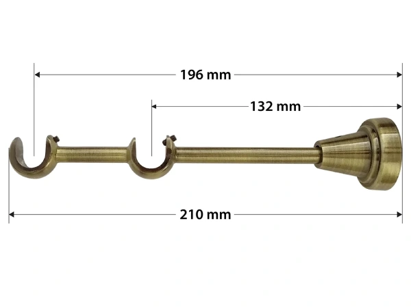 Kétsoros 16x16mm karnis - CRYSTAL GOLYÓ - antik 4