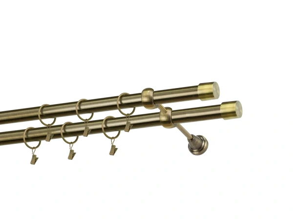 Kétsoros 25x25mm karnis - PULLO - antik