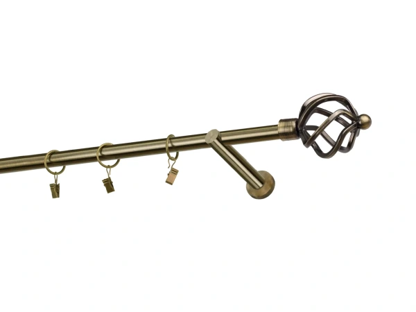 Egysoros 19mm karnis - SPIRAL - antik