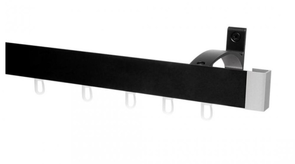 Egysínes oldalfali MODERN karnis - FEKETE árnyalat