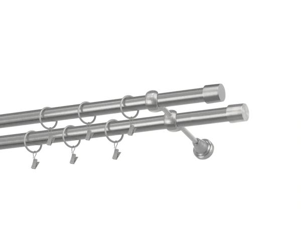 Kétsoros 25x25mm karnis - PULLO - satin