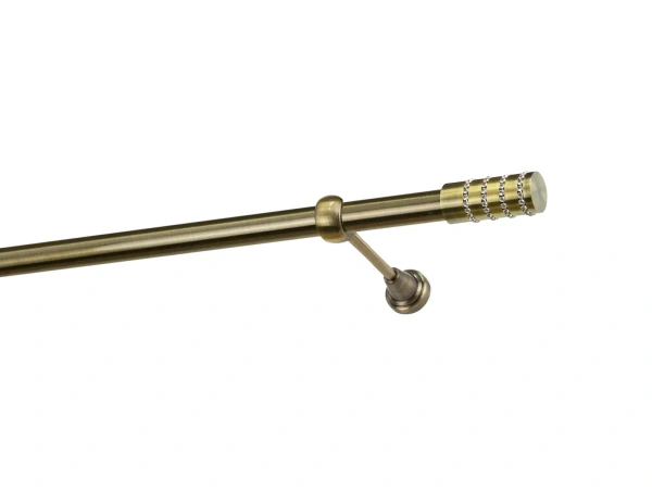 Egysoros 25mm karnis - CYLINDER CRYSTAL - antik 1