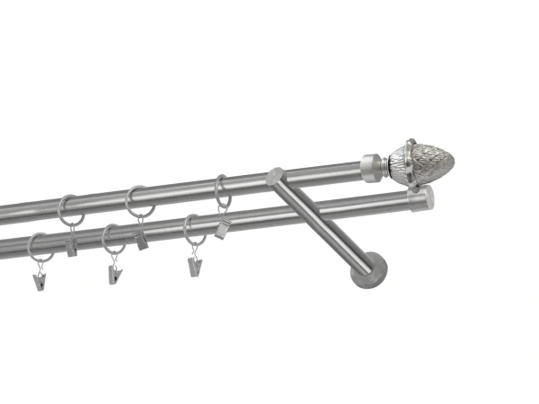 Kétsoros 19x19mm karnis - MAKK - satin