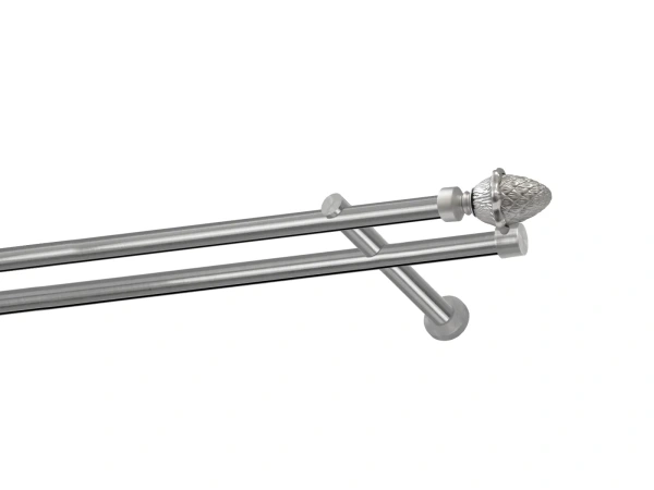 Garniža 19x19mm - drážková tyč - 2rady - ŽALUĎ - satin 1