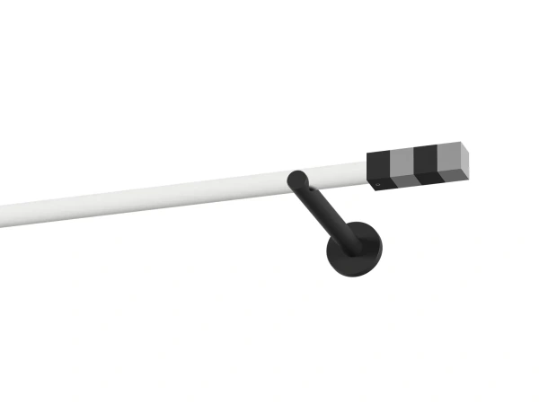 Garniža 19mm obyčajná tyč - 1rad - KVADRAT - bielo čierna 1