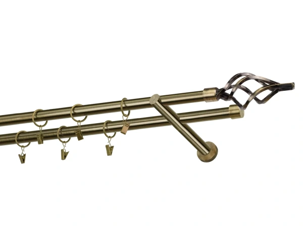 Kétsoros 19x19mm karnis - AZUR GOLYÓ - antik