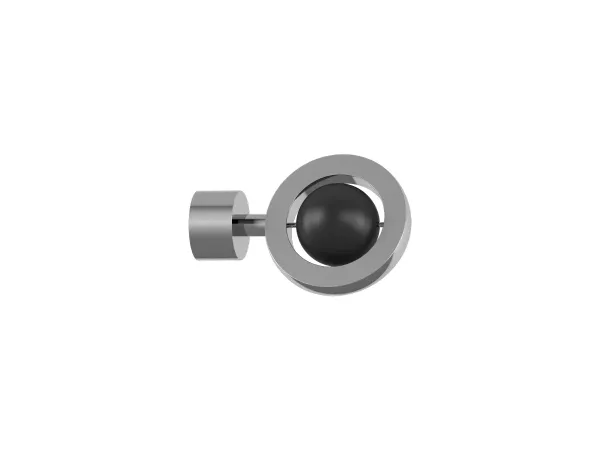 Garniža 19x19mm drážková tyč - 2rady - SFERA - čierna