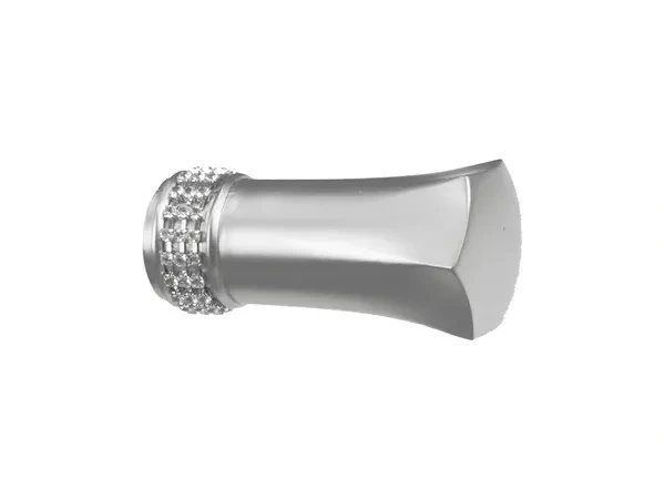 Kétsoros 25x25mm karnis - PLUTON CRYSTAL - satin