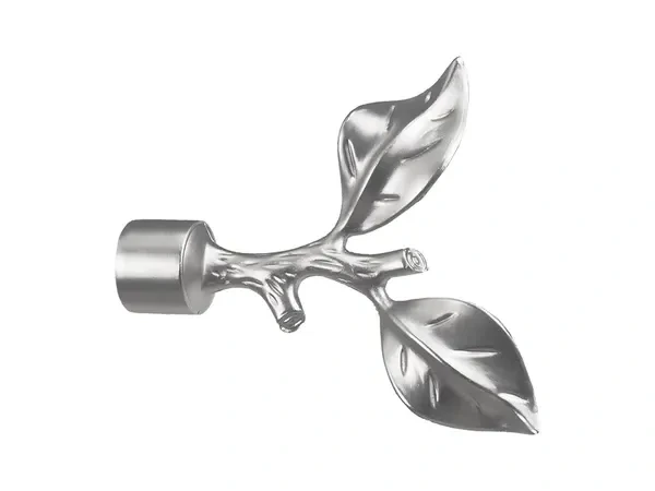 Garniža 19x19mm - drážková tyč - 2rady - LIST ROSE - satin