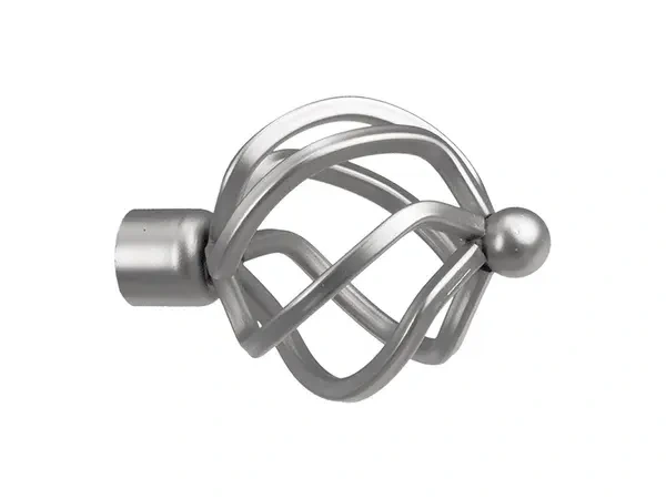 Garniža 19x19mm - drážková tyč - 2rady - SPIRAL - satin