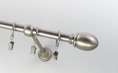 Egysoros 16mm galvanizált fém rudas függönykarnisok