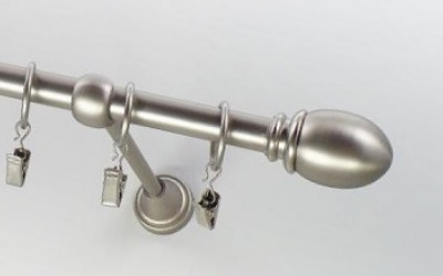 Egysoros 19mm galvanizált fém rudas függönykarnisok