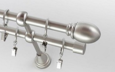 Kétsoros galvanizált 19x19mm fém rudas függönykarnisok