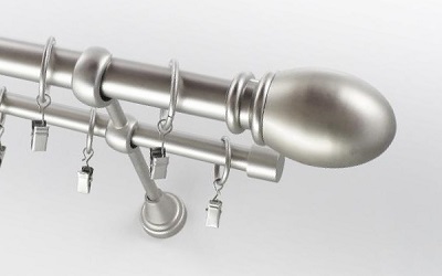 Kétsoros galvanizált 25x16mm fém rudas függönykarnisok