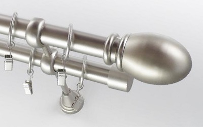 Kétsoros galvanizált 25x25mm fém rudas függönykarnisok